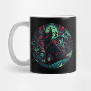 Evil Goth Dog Mug